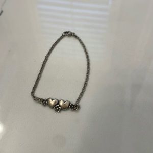 James Avery retired heart and flower bracelet